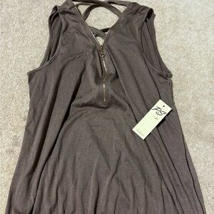 Brown Sleeveless Top